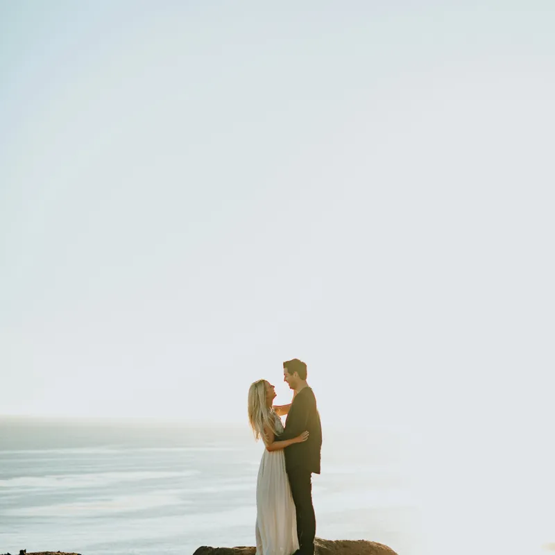 Sunset toast with friends